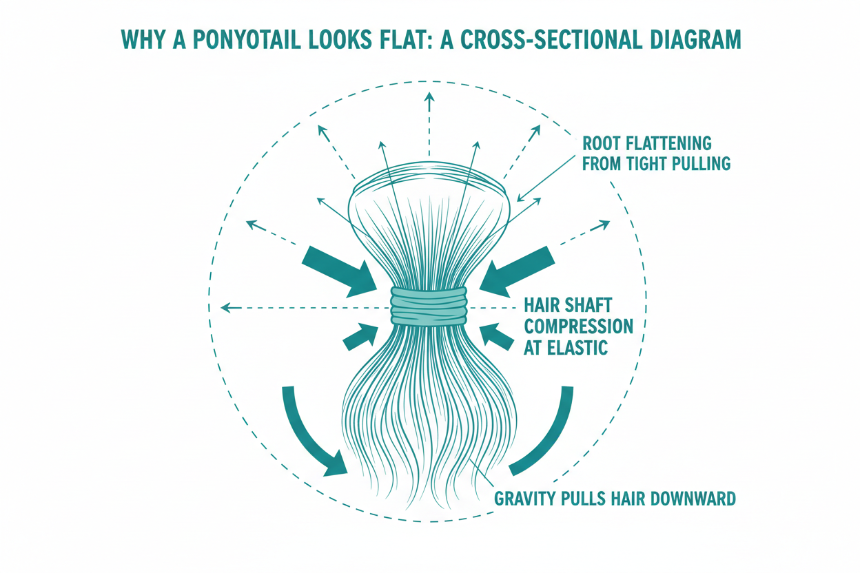 Why Your Ponytail Looks Flat