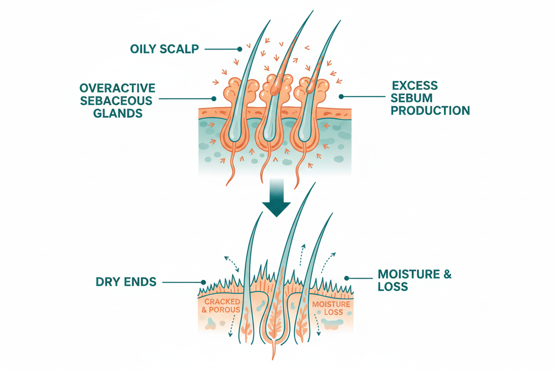 Why Your Scalp Feels Oily But Hair Feels Dry