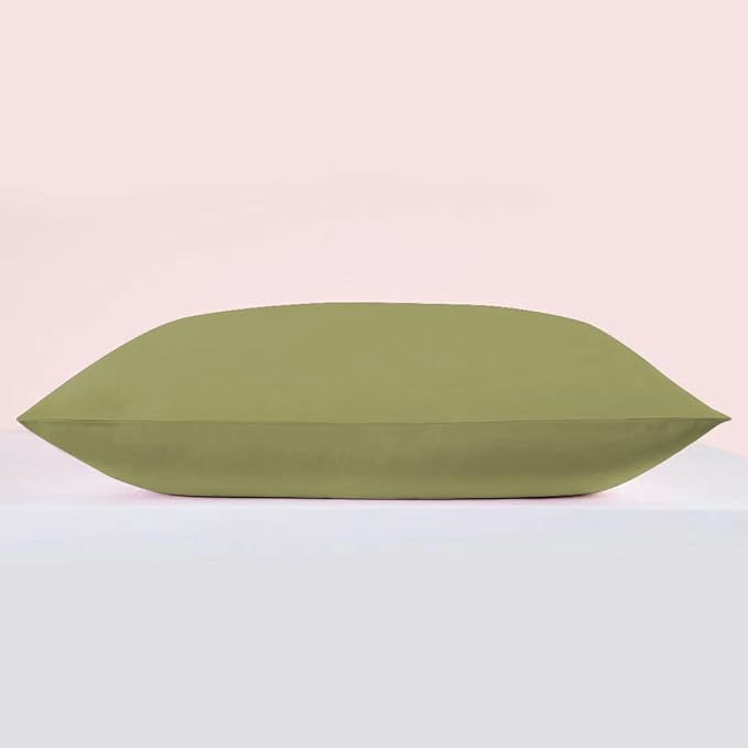 25 Momme Premium Mulberry Silk Pillowcase for Hair and Skin | Handcrafted Hypoallergenic & Anti-Acne Green Silk Pillow Cases with Zipper | Queen - 20" x 30", Jungle