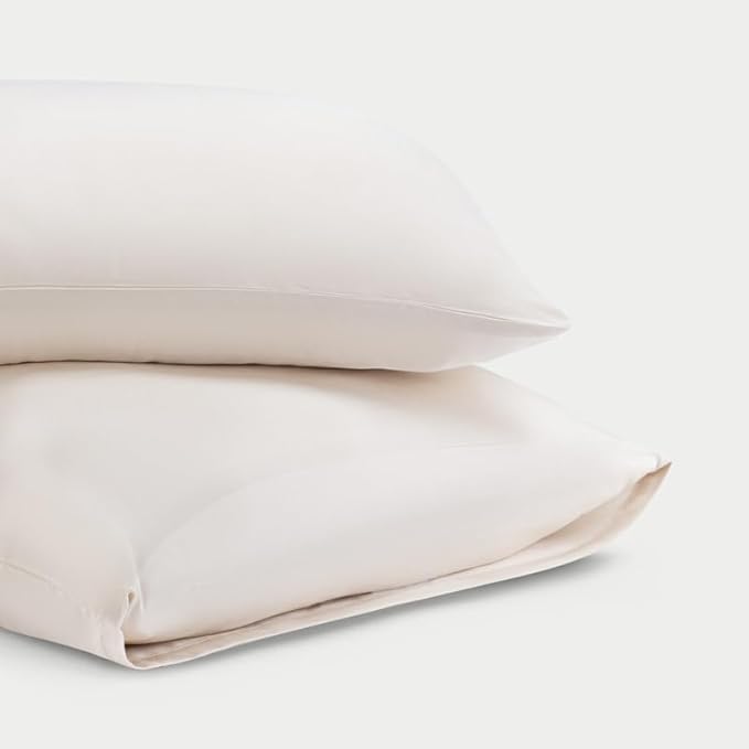Cozy Earth King Pillowcases Set of 2 - Made of 100% Viscose from Bamboo, Ultra-Soft & Luxury, Woven from Naturally Breathable & Lightweight Fabric - Oat