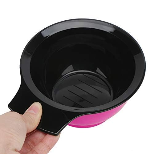 3pcs Salon Hair Color Mixing Bowl Set, Professional DIY Hair Dye Kit - Light Plastic Tint Bowl Assorted Colors for Hairdressing