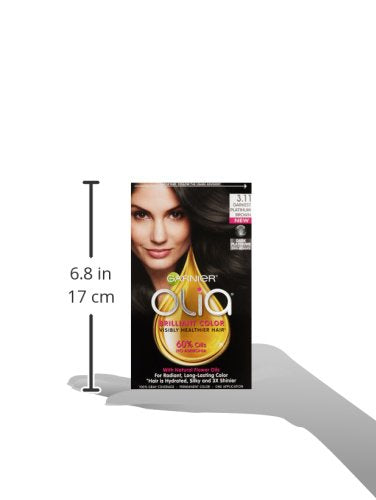 Garnier Hair Color Olia Ammonia-Free Brilliant Color Oil-Rich Permanent Hair Dye, 3.11 Darkest Platinum Brown, 1 Count (Packaging May Vary) (Pack of 2)