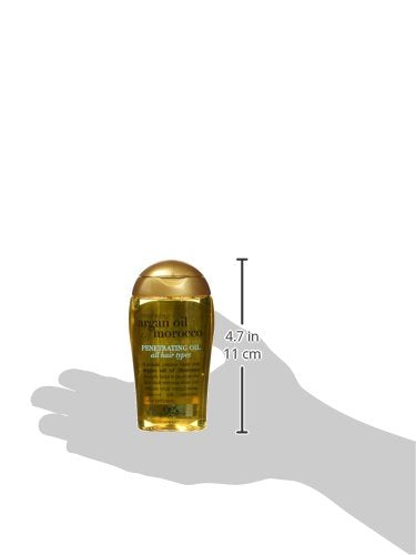 OGX Renewing + Argan Oil of Morocco Penetrating Hair Oil Treatment, Moisturizing & Strengthening Silky Oil for All Hair Types, Paraben-Free, Sulfated-Surfactants Free, 3.3 fl oz (Pack of 2)