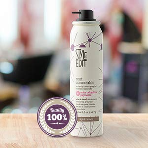 STYLE EDIT Light Brown Root Concealer Touch Up Spray - Temporary And Instantly Covers Grey Hair, Pack of 1