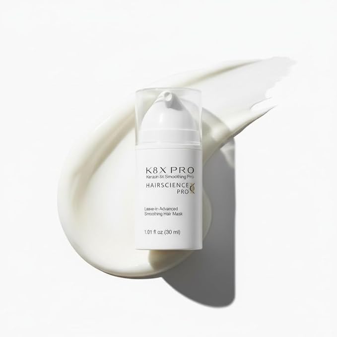 K8 Anti-Breakage Mask - For Breakage & Damaged Hair, Repairs Bonds & Removes Calcium Build-Up, With Glycine and Peptides, 8x Smoother Hair, 30ml / 1.01 fl oz.