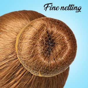 Teenitor Hair Nets and U-Pins Set - 40 Invisible Mesh Nets with Elastic Edge, 80 U-Shaped Pins for Ballet Buns, Sleeping, Wigs (Dark Blonde)