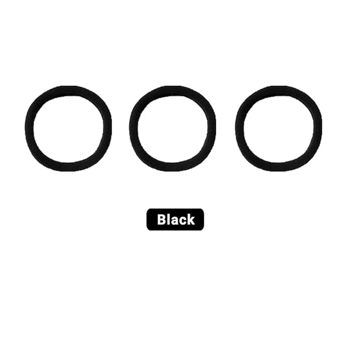 Hair Ties Hair Elastics Bands Seamless Cotton No Damage Thick Curly Hair Long-Lasting Braids Ponytails Holders All Hair Types Pain-Free Hair Accessories Women Men Black 50 PCS