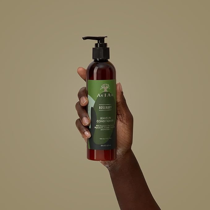 As I Am Rosemary Leave-In Conditioner 8 Fl Oz (237 ml) - with Biotin & Saw Palmetto