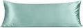 INFIIXSO Body Pillow Cover with Zipper, Luxury Mulberry Silk Body Pillow Case 20x54 Inches, Ultra Smooth and Soft Cooling Long Pillowcase, Gift for Women, Men(ICY Morn)