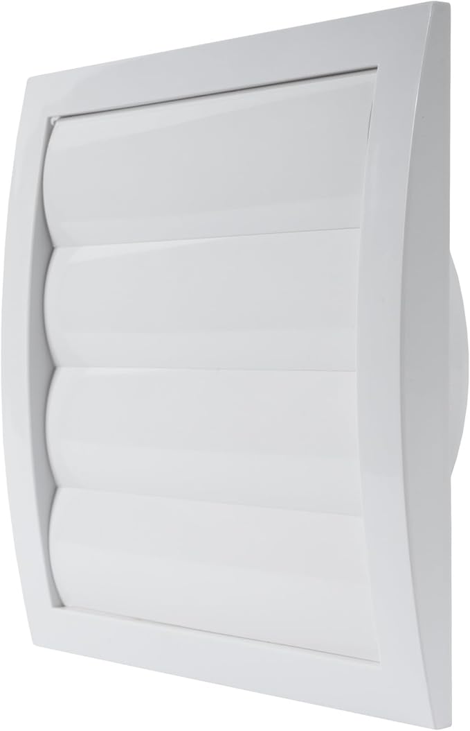 Repa Market 6 Inch White Dryer Vent Cover/Duct Cover for Walls or Ducting/ABS Plastic Grille with Flaps and Insect Screen/Exhaust and Dryer Vent Covers for Indoor & Outdoor Use
