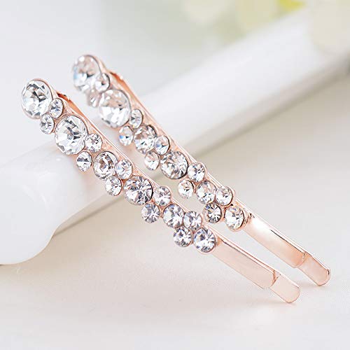 WHITEBRIDGE 10pcs Vintage Colorful Diamond Hair Bobby Pins Metallic Barrettes Hair Clips for Women Girls - Retro Colorful Hairpins Bobby Pins