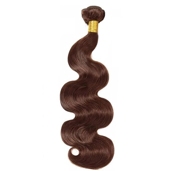 Chocolate Brown Bundles Human Hair Color 4 Body Wave Bundles Niegmeag Brazilian Virgin Remy Hair Single Bundle 16 Inch Brown Body Wave Bundle 100g