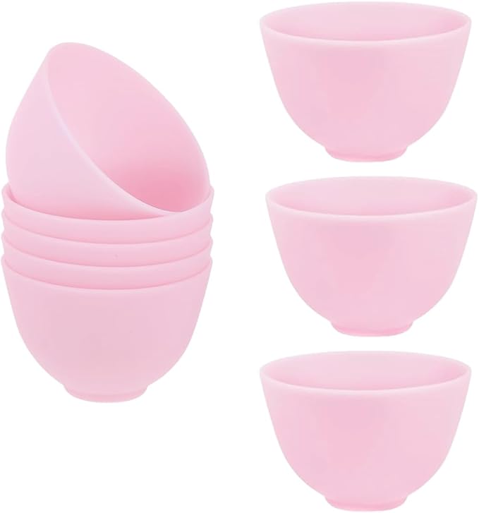 8 Piece Silicone Mixing Bowl Set, 3.93-Inch Microwaveable Silicone Bowls, Facial Bowls for Aestheticians, for Facial Masks, Mud Masks and Other Skin Care Products