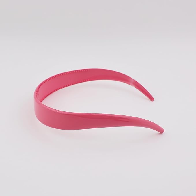 3 Pack Headbands Designed for Eyewear 0.79IN Plastic Non-Slip Headbands for Women Fashion Headbands with Teeth-Black,Pink,White