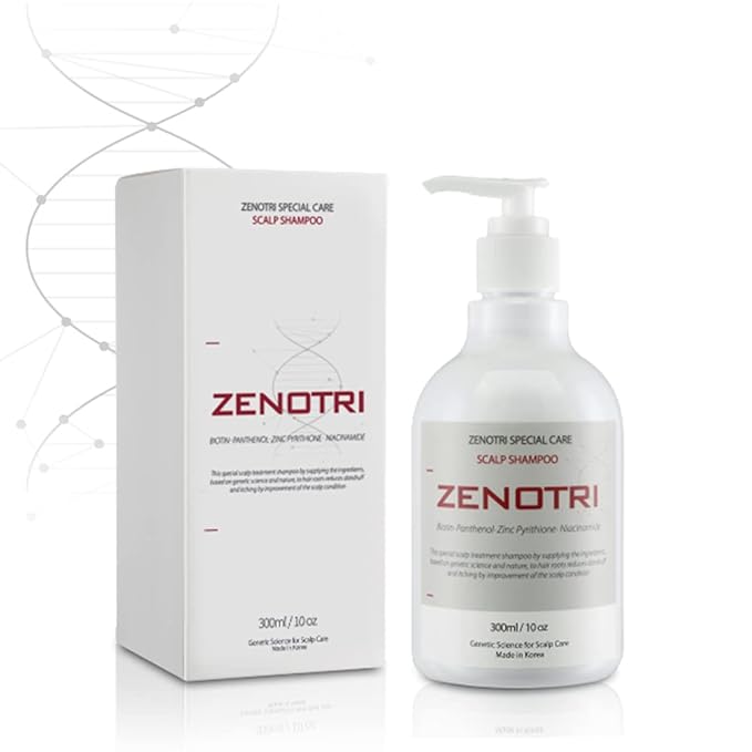 Biotin and Zinc Pyrithione Shampoo - Combats Itching, Dandruff, Seborrhoeic Dermatitis & Sebum Buildup | Scalp Care Solution | 300ml 10 oz