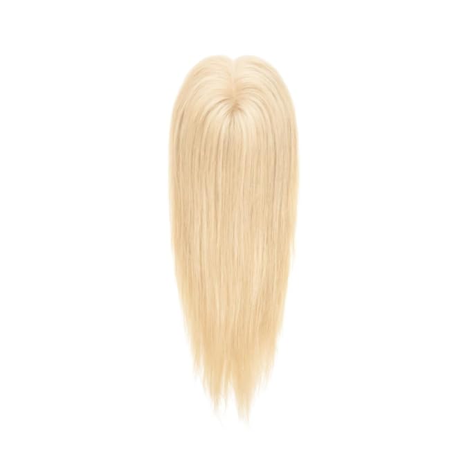 Katalaeya Hair 100% Human Hair Topper - Aurora Crown Double-Drawn Remy Clip-In Mono Base Top Piece for Women with Thinning Hair, Alopecia & Chemo Hair Loss (613)