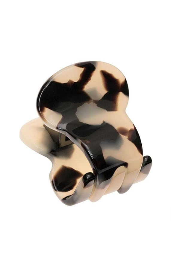 France Luxe Mini Oval Claw Clip, Ivory Tokyo