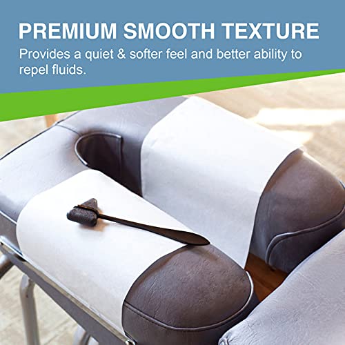Headrest Rolls, 25-Pack - 8.5" x 225' - Premium Smooth 16 Pound Paper - Disposable Face Cradle Surface Spool for Medical, Exam and Chiropractic Tables