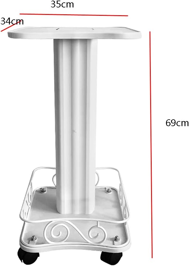 Beauty Instrument Cart Salon Machine Stand, Dental SPA Equipment Trolley Holder Equipment Storage with 4 Wheels Cart Stand for Hair Stylist Hairdresser Salon