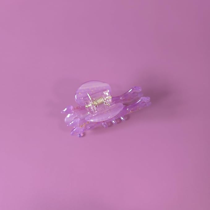 Cute Small Purple Octopus Hair Clips,Novelty Acetate Ocean Octopus Claw Clip
