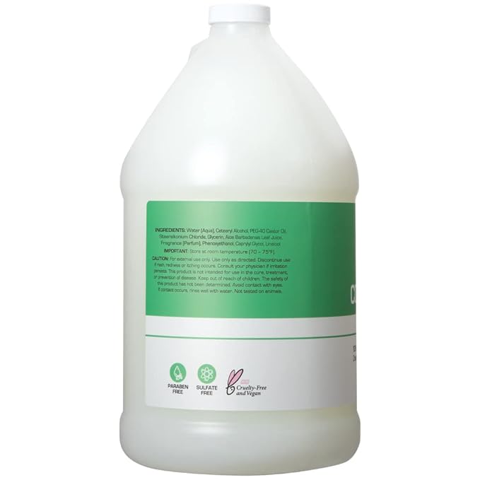 Ginger Lily Farms Club & Fitness Moisturizing Conditioner for Dry Hair, 100% Vegan & Cruelty-Free, Aloe Vera Scent, 1 Gallon (128 fl oz) Refill, white