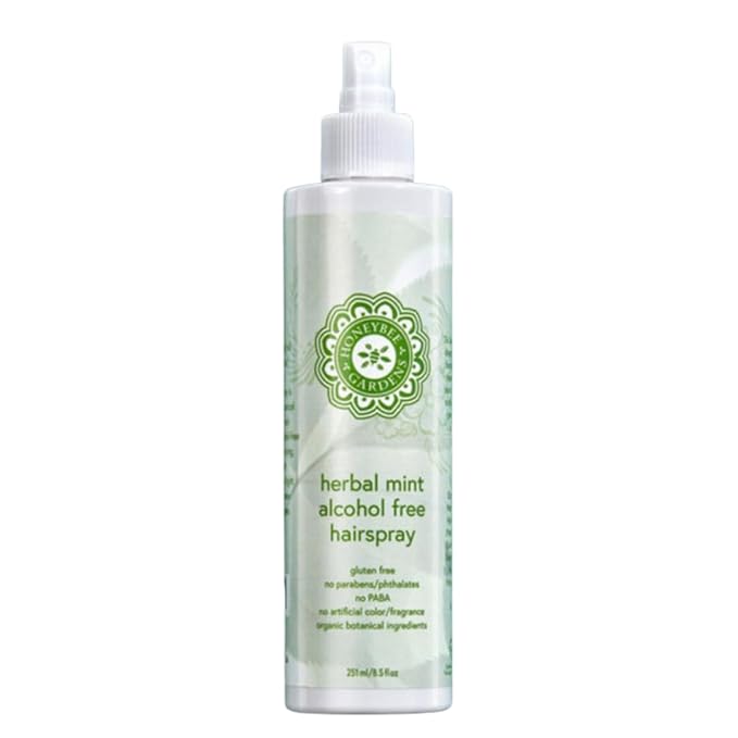 Honeybee Gardens Hair Spray Alcohol Free, Herbal Mint, 8.5 Fluid Ounce