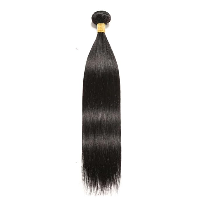 Color 1B Bundles Human Hair Natural Color Straight Bundles 18 Inch Grade 8A Brazilian Virgin Remy Hair Extensions Double Weft Remy Natural Black Hair Weave