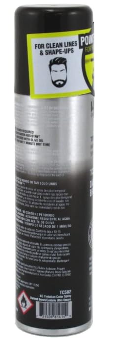 Tintation Temporary Hair Color Spray, 2.82 oz Darkest Brown, (Pack of 4)