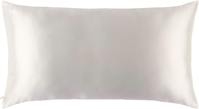 slip King Pure Silk Pillow Case - 100% Pure 22 Momme Mulberry Silk - King Size Standard Pillow Case -Anti-BedHead, Anti-Sleep Crease, White (20" x 36")