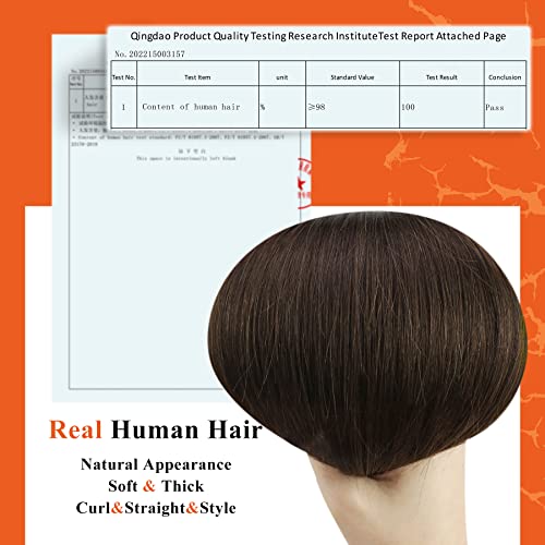 Full Shine Hair Extensions Tape in Color 2 Dark Brown Tape in Hair Extensions Human Hair 12Inch Skin Weft Hair Extensions 20Pcs 30Gram Tape Ins Human Hair Extensions for Women