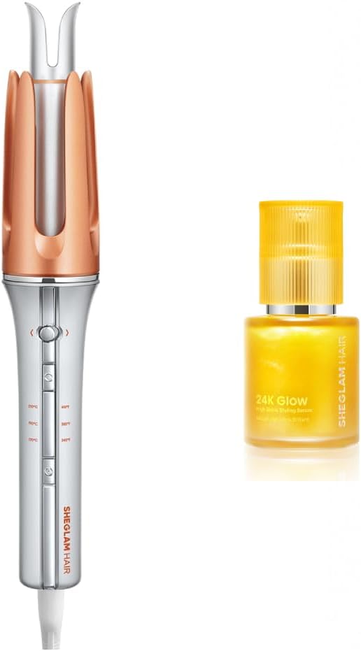 SHEGLAM Automatic Curling Iron 1 inch + 24K Hair Oil