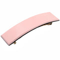 French Amie Fine 1" Wide Rectangular Celluloid Handmade Blush Pink Automatic Hair Barrettes for Women French Hair Clips