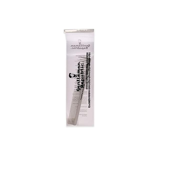 Gentlemen Republic Cutting Comb Men 1 Pc (I0110209) – Made with Carbon Ceramic Material, Lightweight Anti-Slide, Heat Resistant Up to 230°C / 450°F for Professionals & Stylist