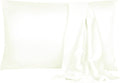 uxcell 2 Pack Silk Satin Pillowcase for Hair and Skin, Cool, Silky, Soft Breathable Pillow Cases Standard Size 20x26 Inch Sateen Pillowcase Pearl White with Envelope Closure