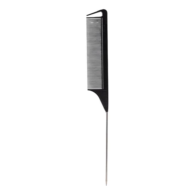 10PCS Highlighting Comb Rat Tail Comb for Parting Black