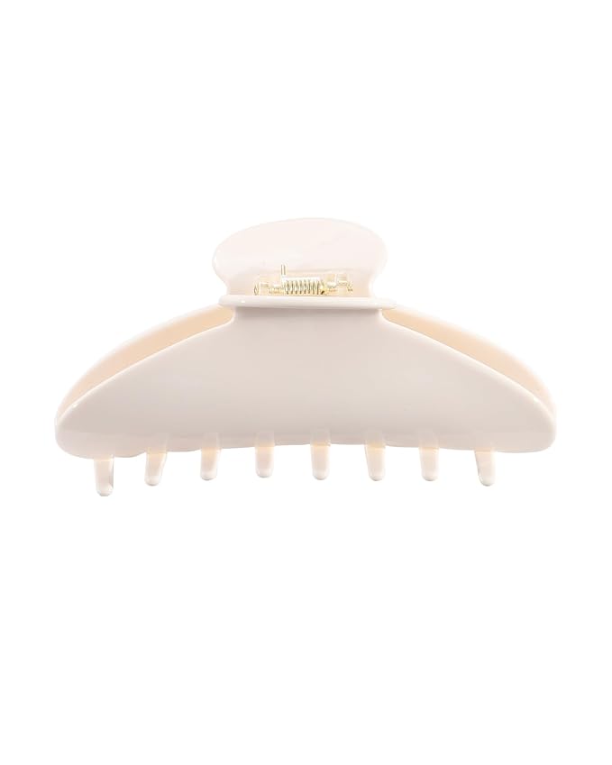 HAIMEIKANG Large Acetate 4 Inch Hair Claw Clip for Women - French Style Hair Claws for Thick Hair with Non-Slip Teeth, Hair Accessories for Updos, Buns & Ponytails
