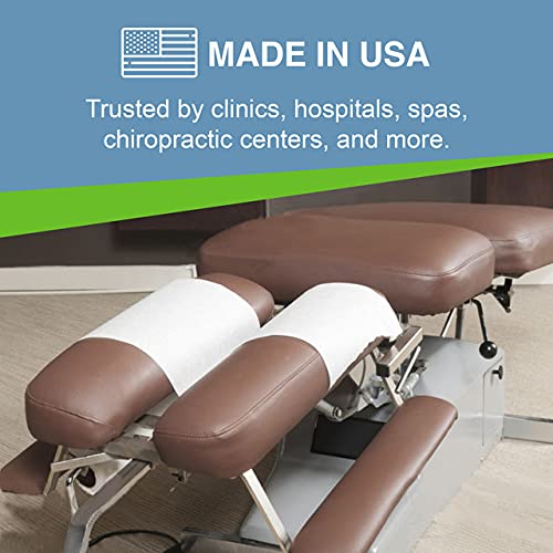 25-Pack 8.5" x 125' White Crepe Finish 17 Pound Paper Headrest Paper Rolls for Medical, Exam and Chiropractic Tables
