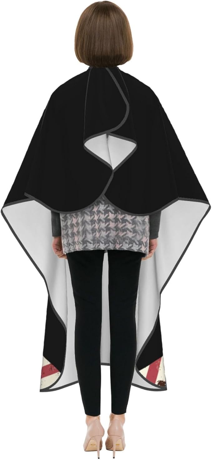 Custom Barber Cape for Men Personalized Professional Hair Cutting Cape with Text for Home Salon Barbershop