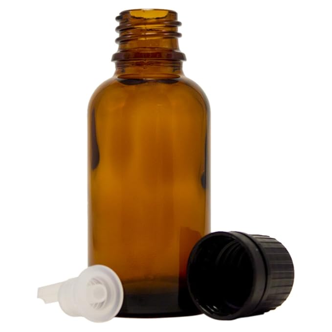 GreenHealth – Pack of 12 – 30 ml (1 oz) Amber Glass Bottles with Euro Dropper and Tamper-Evident Cap – Refillable Boston Round Bottles for Essential Oils and Aromatherapy