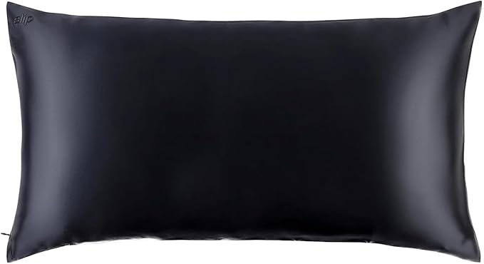 slip King Pure Silk Pillow Case - 100% Pure 22 Momme Mulberry Silk - King Size Standard Pillow Case -Anti-BedHead, Anti-Sleep Crease, Black (20" x 36")