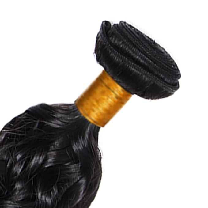 Human Hair Bundles Natural Black Water Wave Bundles 20 Inch Niegmeag Brazilian Virgin Soft and Silky Remy Hair Extensions Color 1B Wet and Wavy Bundle 100g
