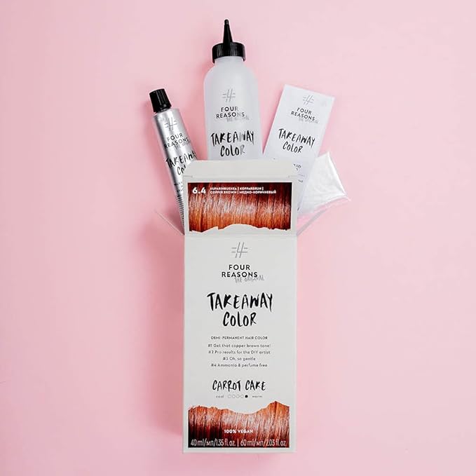 Four Reasons Original Takeaway Color - Pearly Pastel – 9.12 Light Pearl Ash Blonde - Demi-Permanent Hair Color - Ammonia-Free and Fragrance-Free Hair Dye - 100% Vegan & Cruelty Free