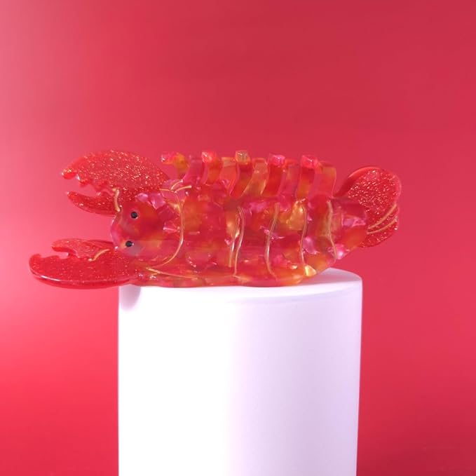 Cute Big Lobster Hair Clips,Novelty Acetate Ocean Big Lobster Claw Clip
