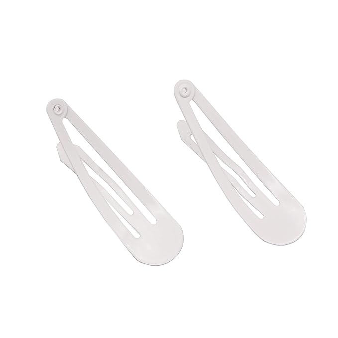 Dofash 12PCS Snap Hair Clips For Women-Non Slip & Metal Hair Barrettes, 5cm 2'' Small Clips For Thin & Fine Hair,White