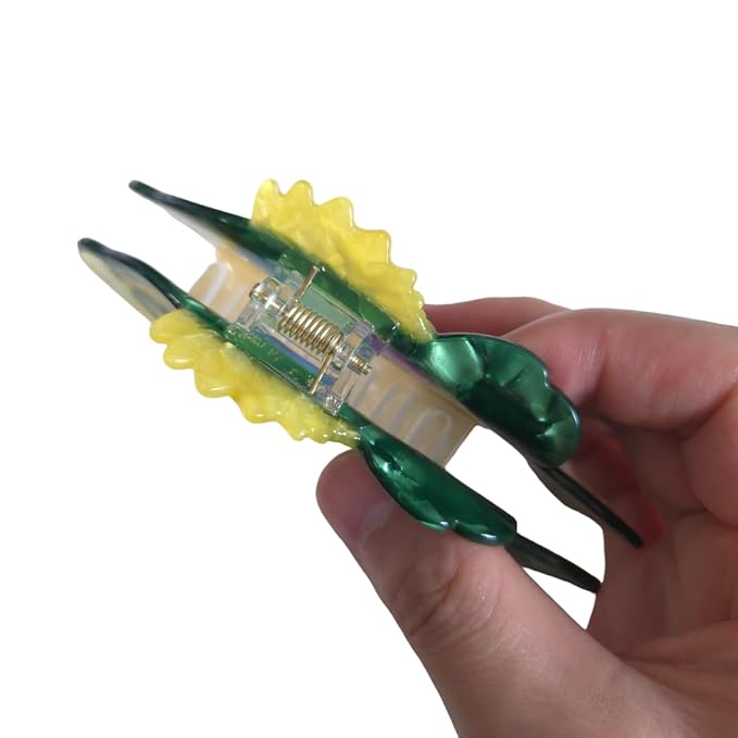 Novelty Aquatic Animals Hair Clips,Green Perch Fish Hair Clip,Cellulose Acetate Hair Clips,Big Claw Clips for Women