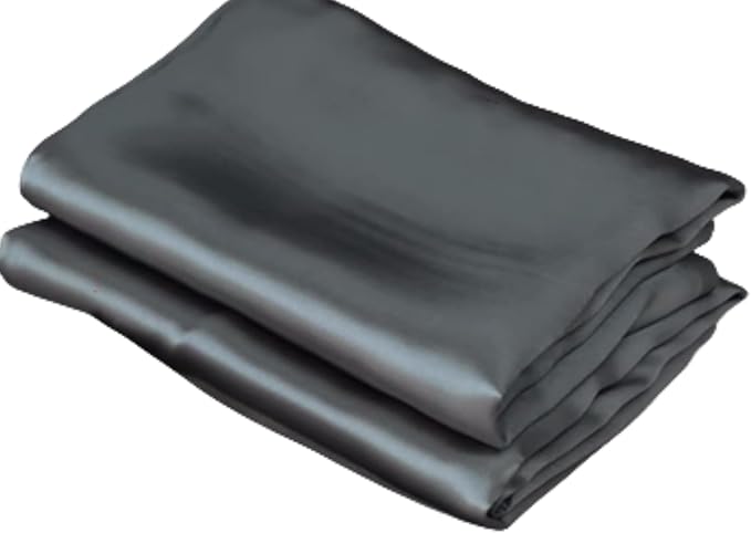 Premium Silk Pillowcase for Hair and Skin Made in USA, 100% 22 Momme Mulberry Silk King Size Pillow Cases with Zipper, Hypo Allergenic Pillow Case, 1pc 20"x36" (King, Slate Grey)