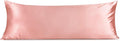 INFIIXSO Body Pillow Cover with Zipper, Luxury Mulberry Silk Body Pillow Case 20x54 Inches, Ultra Smooth and Soft Cooling Long Pillowcase, Gift for Women, Men(Blush Pink)
