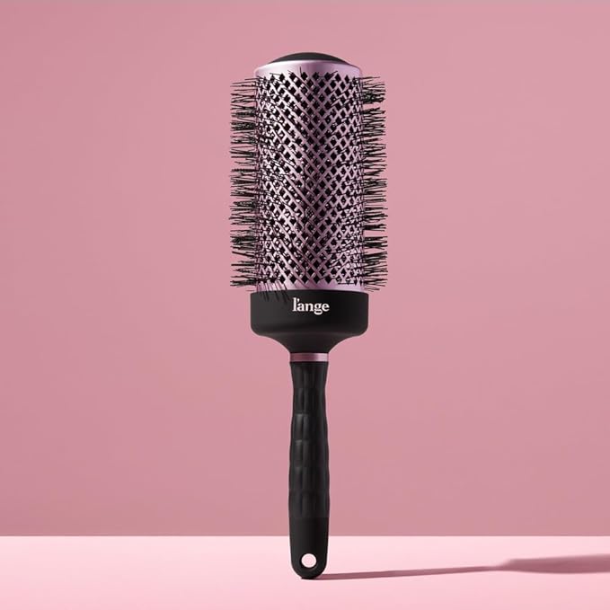 L'ANGE HAIR VolumePro Extra-Long Ceramic Ionic Round Brush, Black | For Blow Drying, Curling & Styling | Adds Volume, Reduces Frizz & Boosts Shine | Ideal for Extra-Long Hair (65mm)