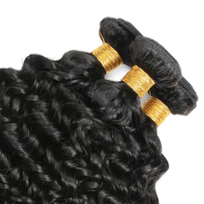 30 32 34 Inch Water Wave Bundles Human Hair Color 1B Bundles Peruvian Virgin Remy Hair Extensions Niegmeag Double Weft Natural Black Wet and Wavy Bundle Hair Weave