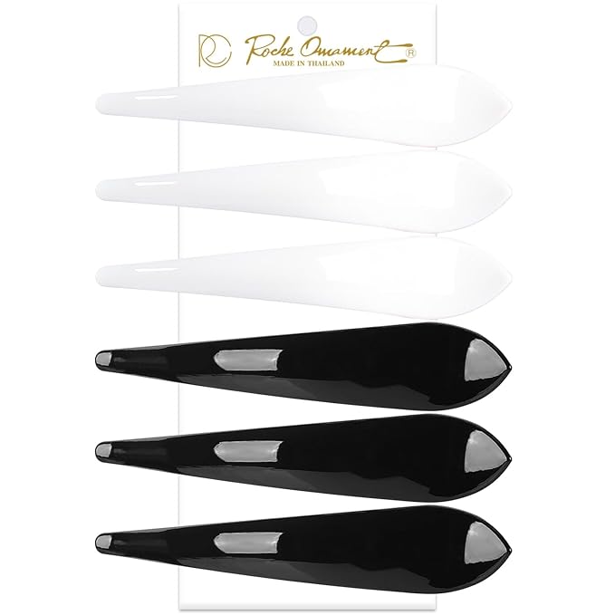 RC ROCHE 6 Pcs Duck Bill Alligator Hair Clips for Women Sectioning Flat Claw Long Thick Hair Inner Teeth Curved Styling Jaw Strong Secure Grip Salon, Large Black & White